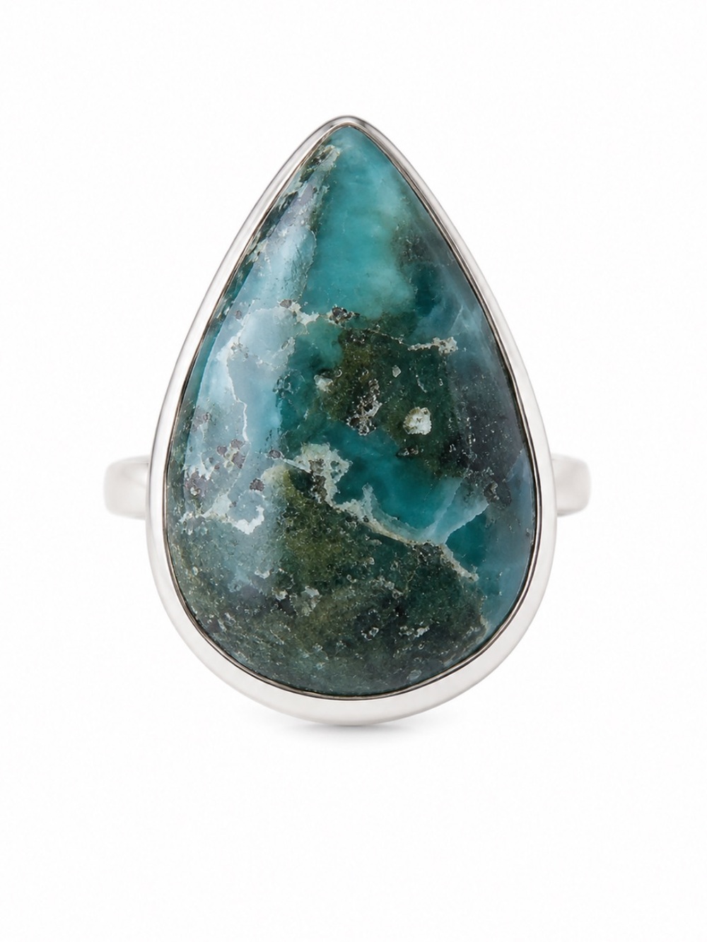 Silver Plated Republic Larimar Boho Ring